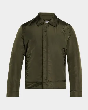 Men's Nylon Full-Zip Bomber Jacket