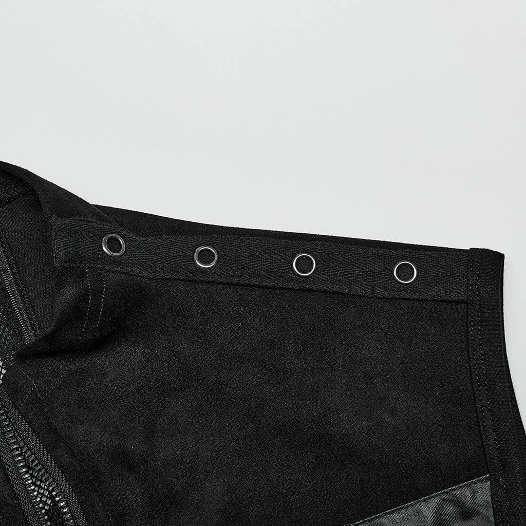 Men's Punk Cutout Buckles Vest
