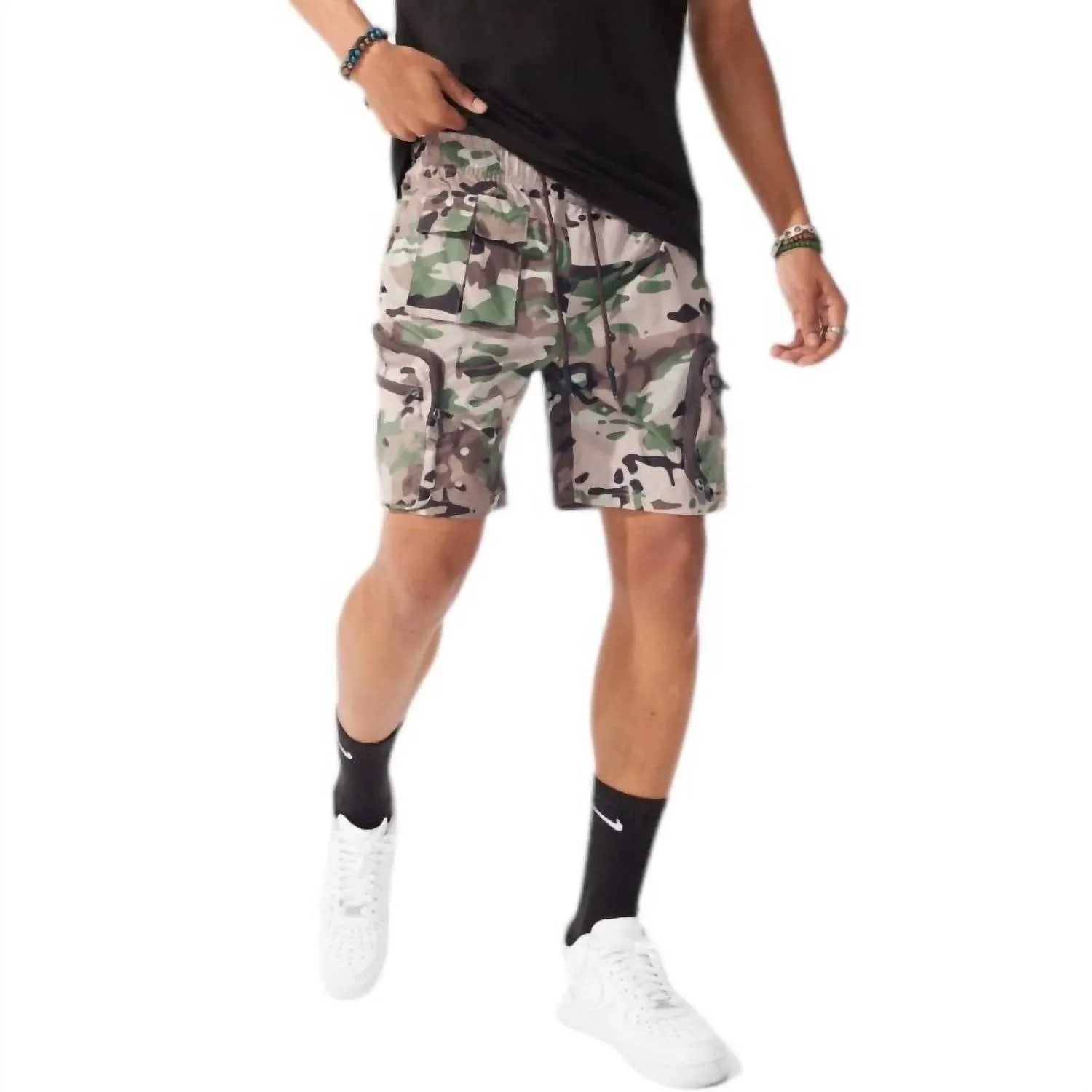 Men's Retro Altitude Cargo Shorts In Camo