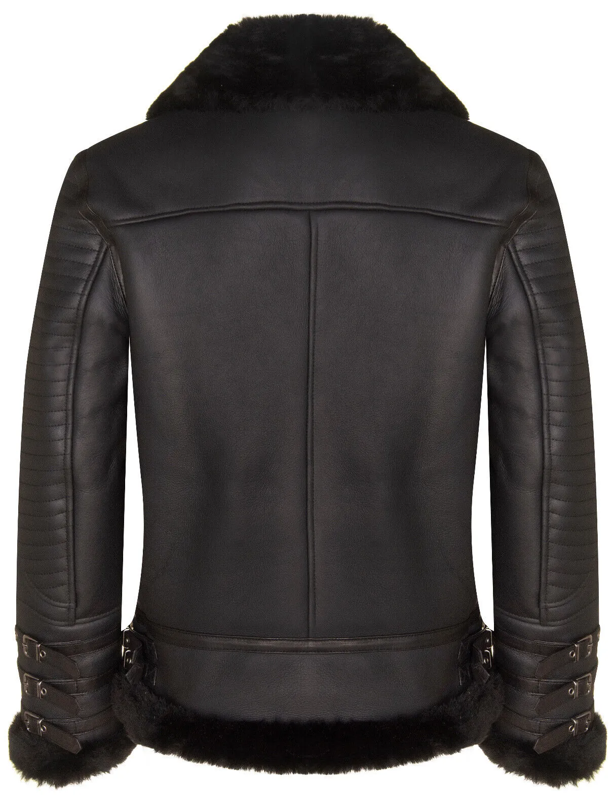 Mens Retro Biker Sheepskin Jacket-Avignon