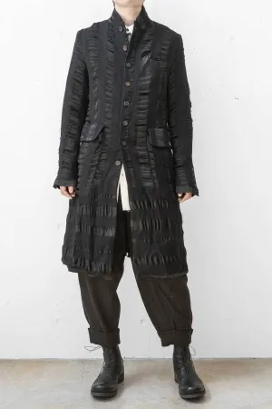 Men's Slubby Pocket Coat In Black