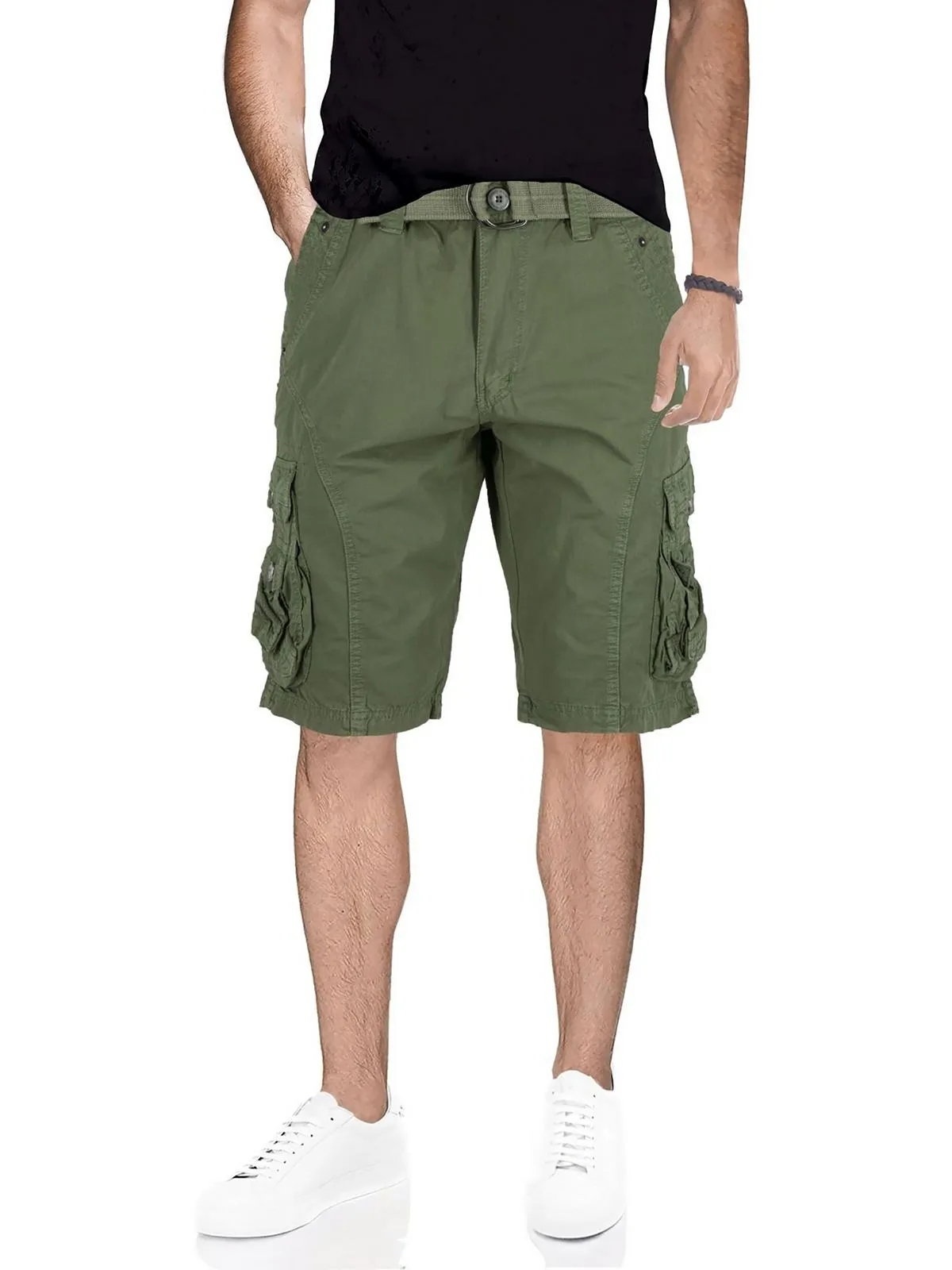 Mens Snap Detail K Cargo Shorts