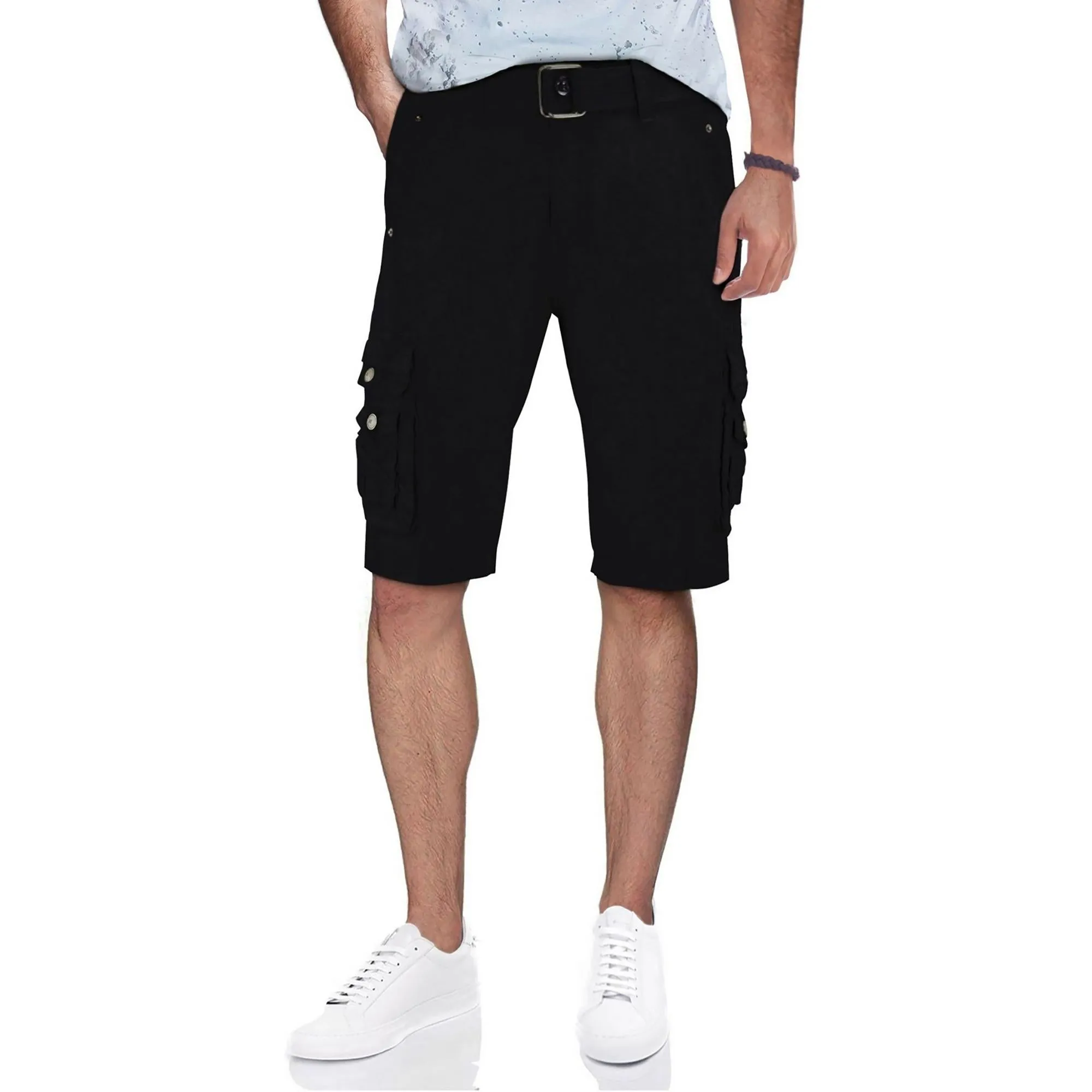 Mens Snap Detail K Cargo Shorts