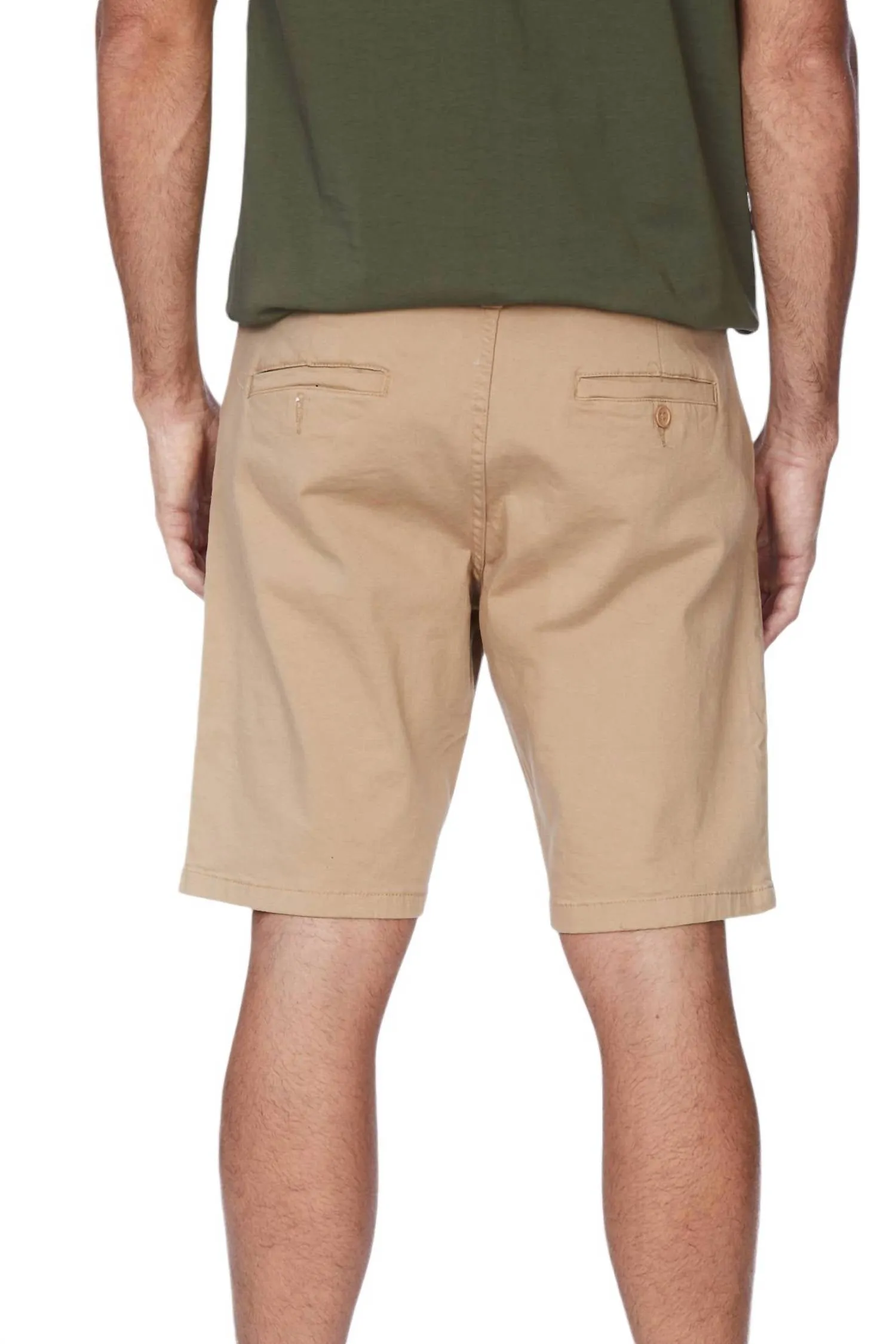 Men's Stretch 4 Pocket Chino Shorts In Khaki