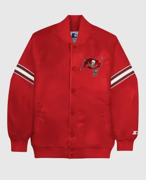 Men's Tampa Bay Buccaneers Satin Full-Snap Jacket In Red