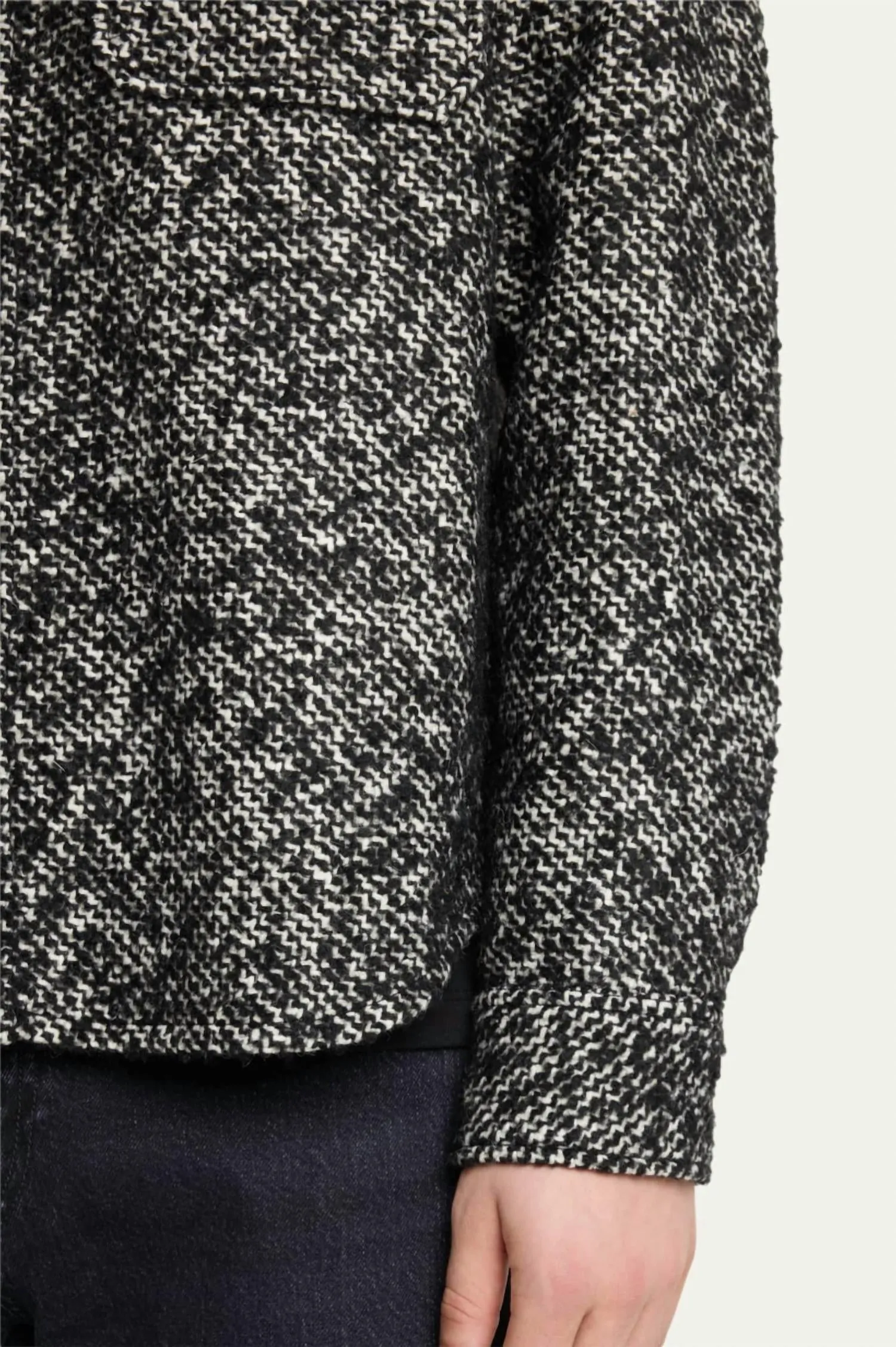 Men's Tweed Textured Overshirt Jacket In Grey