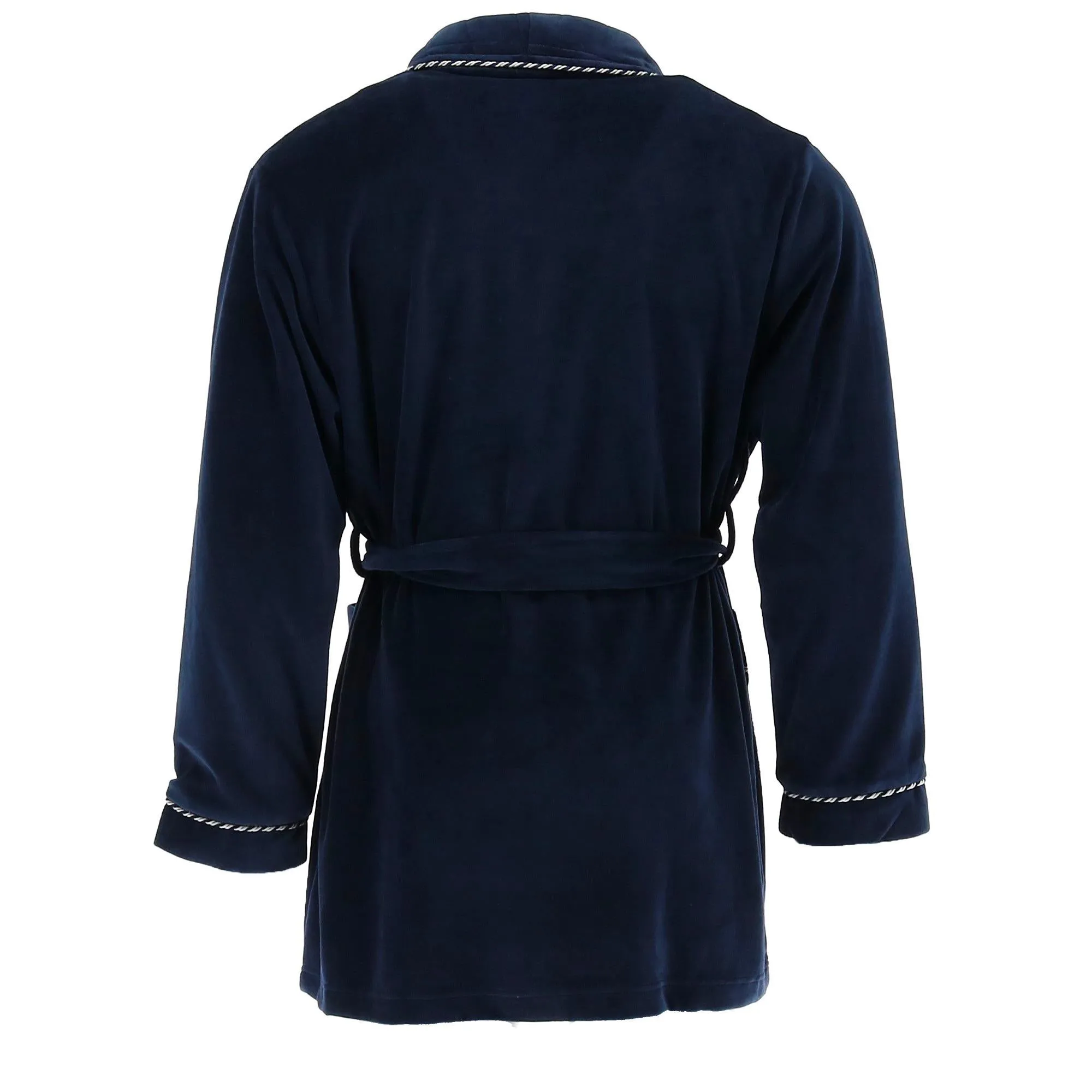 Men's Velour Smoking Jacket with Satin Lining