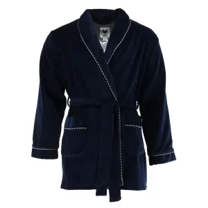 Men's Velour Smoking Jacket with Satin Lining