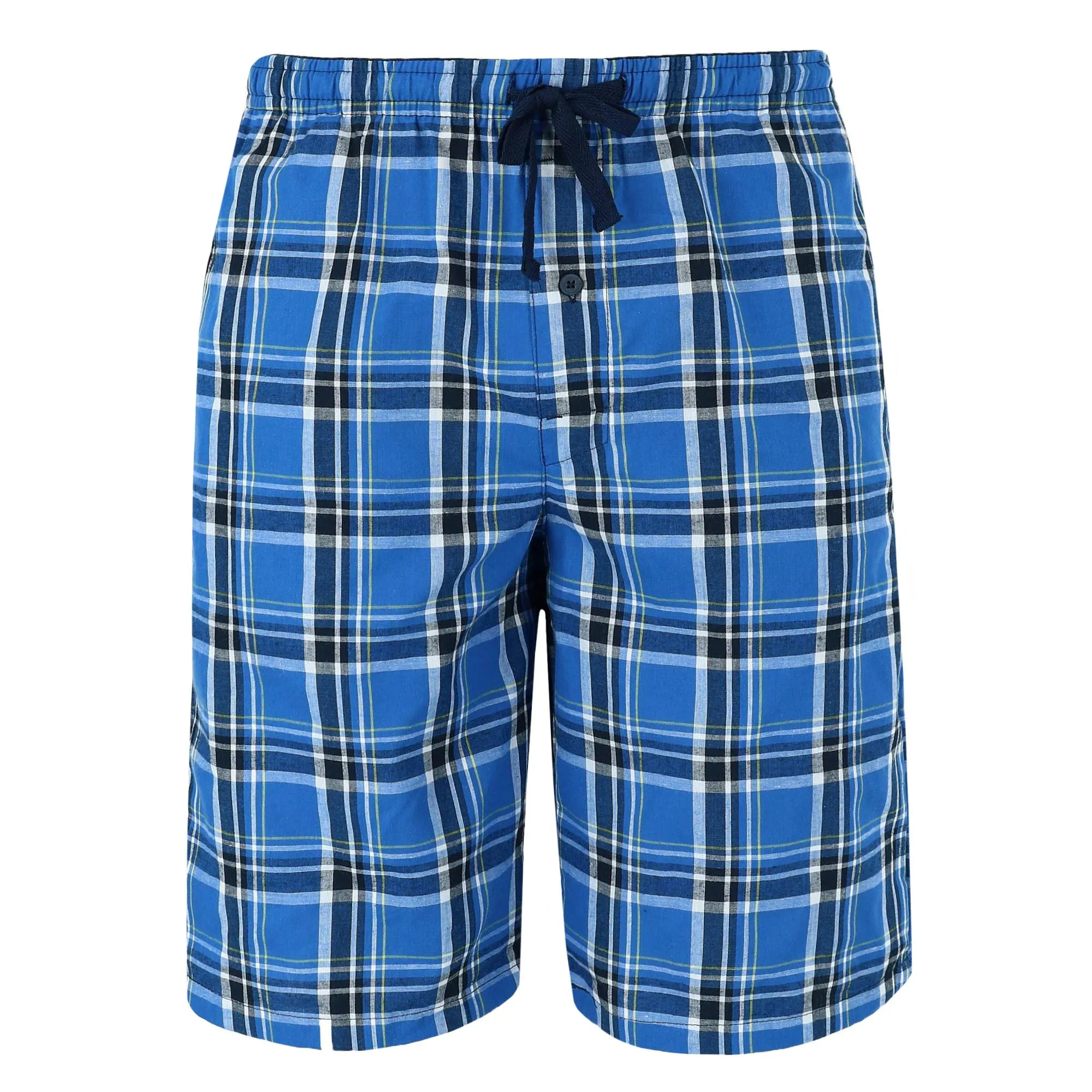 Men's Woven Cotton Pajama Sleep Shorts (Pack of 2)