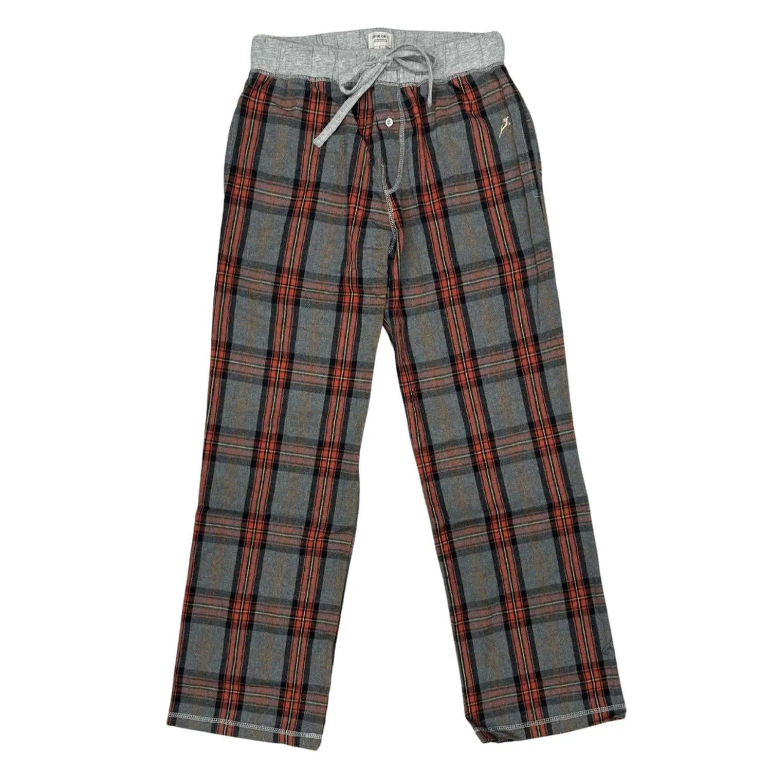 Mountain Checks Flannel Pants In Red/heather Grey