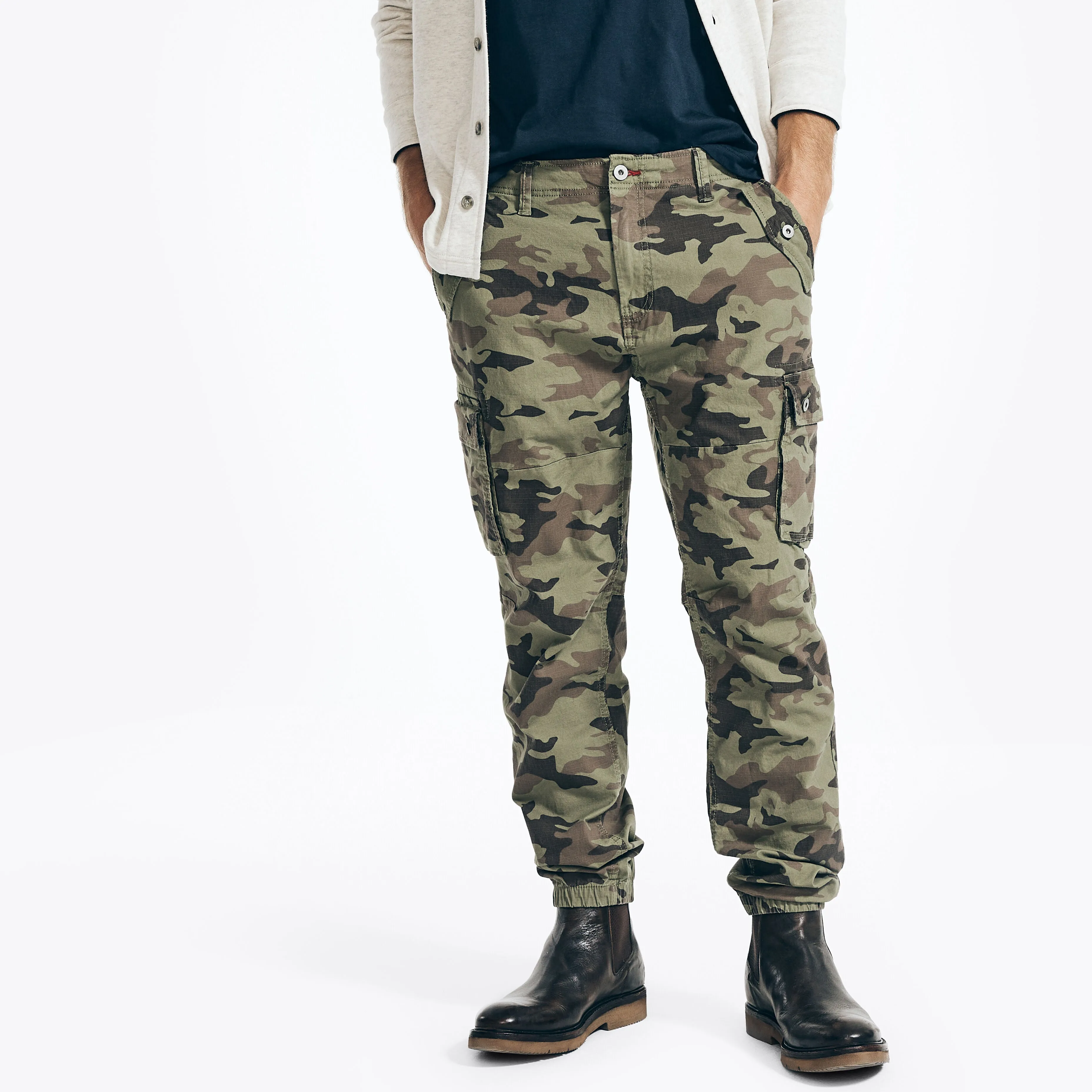 Nautica Mens Camouflage Ripstop Cargo Jogger
