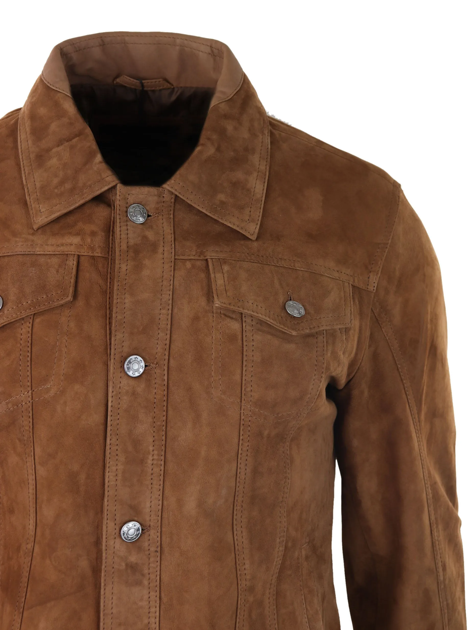 Navy Suede Jacket Leather Biker Vintage