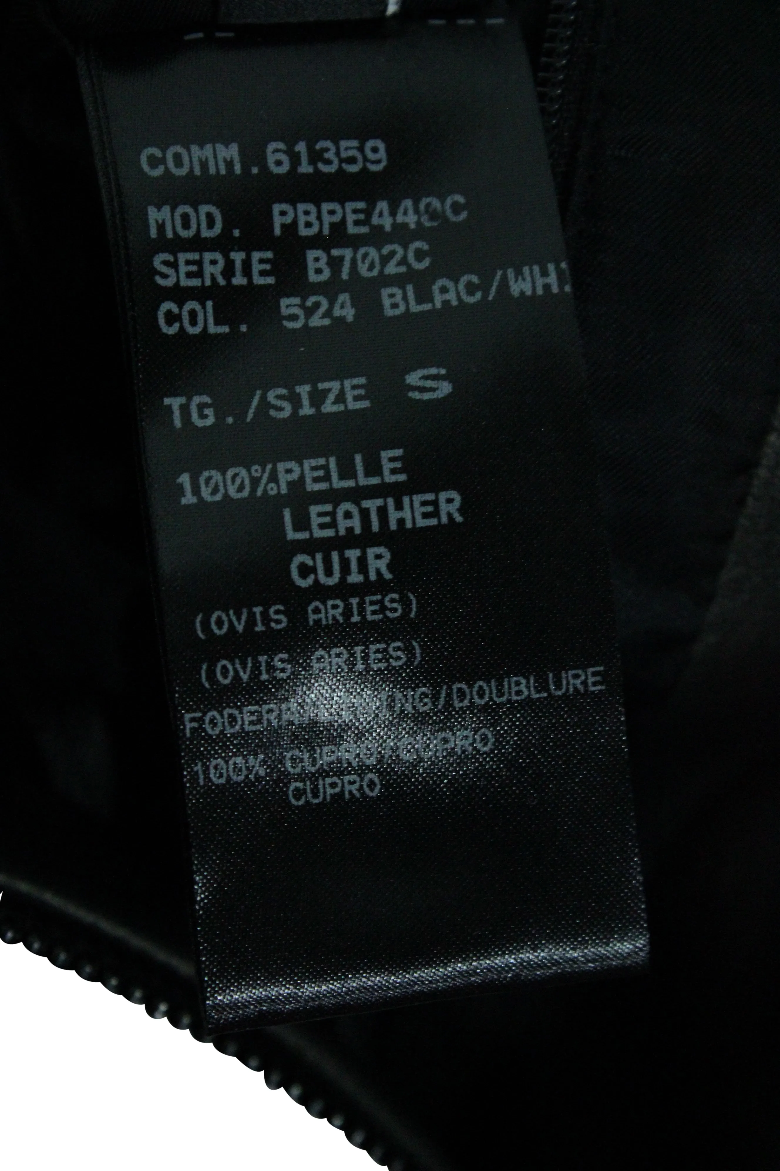 Neil Barrett Biker Jacket with White Piping in Black Leather