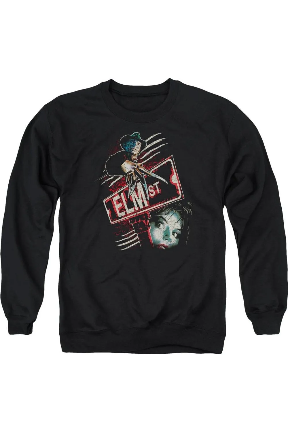 Nightmare On Elm Street Elm St Adult Crewneck Sweatshirt