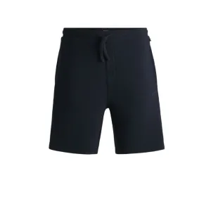 Ottoman-jersey pajama shorts with embroidered logo