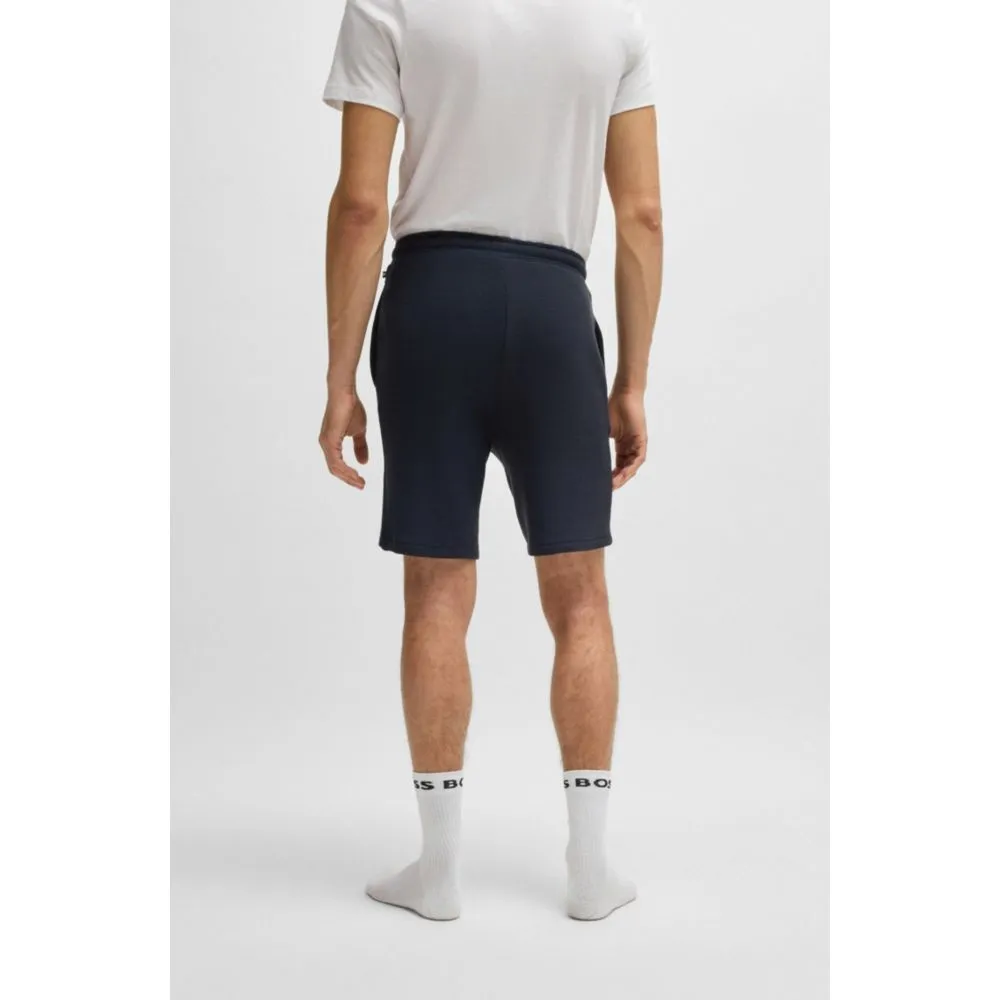 Ottoman-jersey pajama shorts with embroidered logo