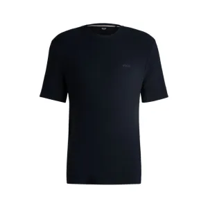 Ottoman-jersey pajama T-shirt with embroidered logo