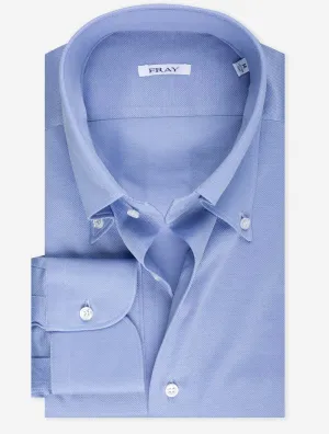 Pique Buttondown Shirt Blue