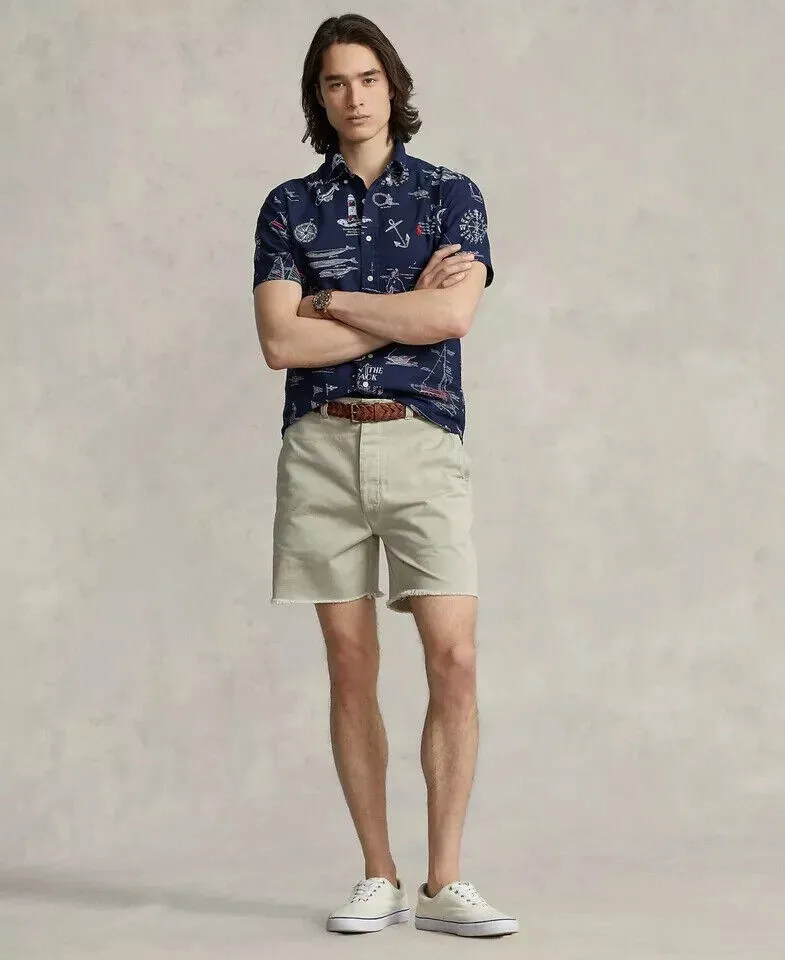 Polo Ralph Lauren Chino Shorts Men's 6" Burroughs Relaxed Fit Khaki Beige MXX146