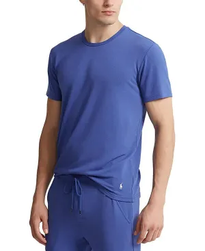Polo Ralph Lauren Mini Terry Sleep Shirt Men's Large Blue Short Sleeve JDM385 (Blue,Regular,L)