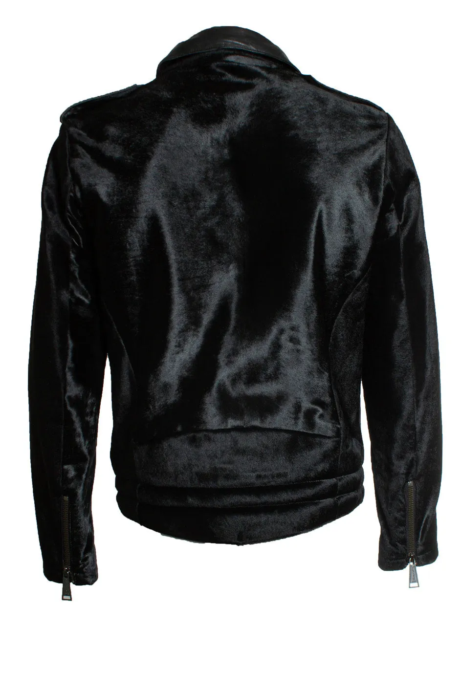 Ponyskin zipper jacket