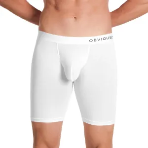 Primeman 9 Inch Leg Boxer Brief In White