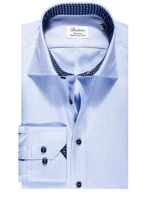Puppytooth Inlay Casual Shirt Blue