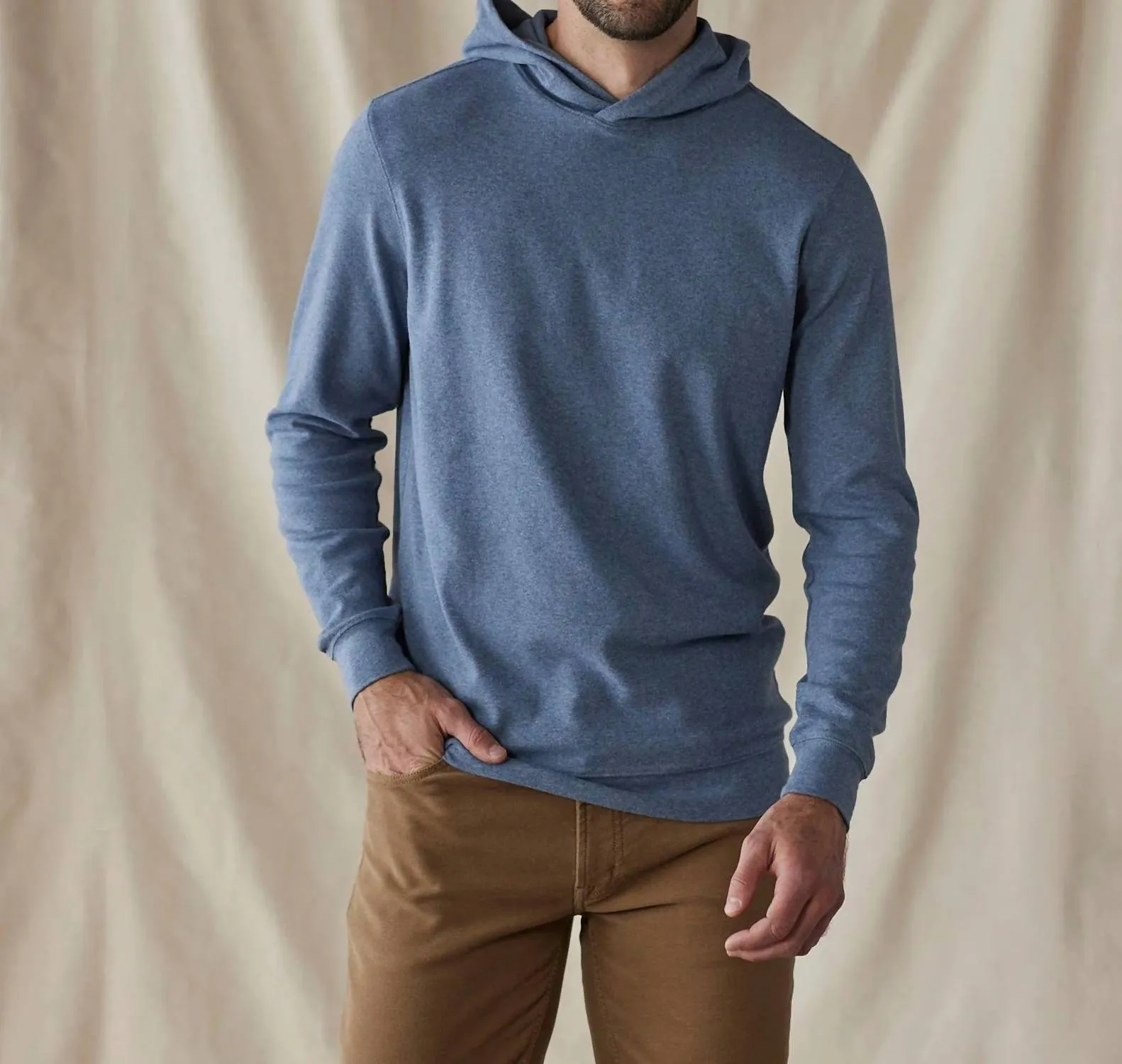 Puremeso Essential Hoodie In Slate Blue