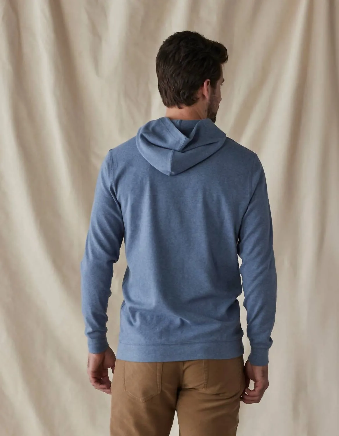 Puremeso Essential Hoodie In Slate Blue