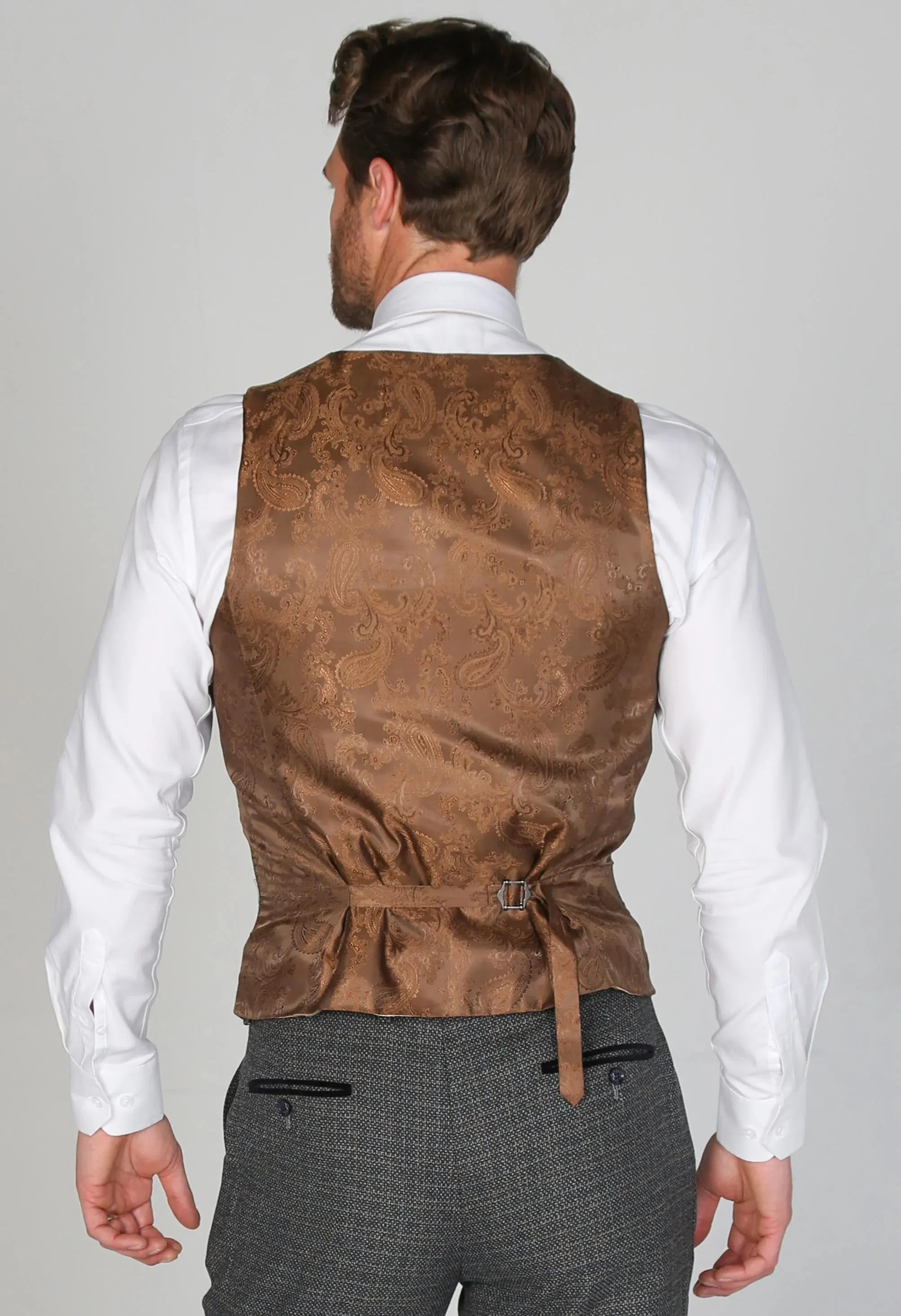 Ralph Tweed Check Navy Waistcoat