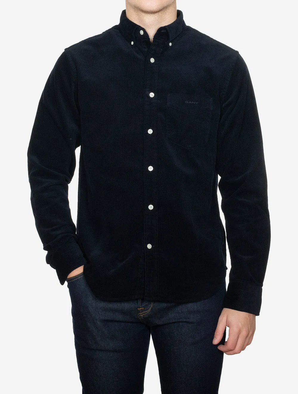 Regular Corduroy Shirt Evening Blue