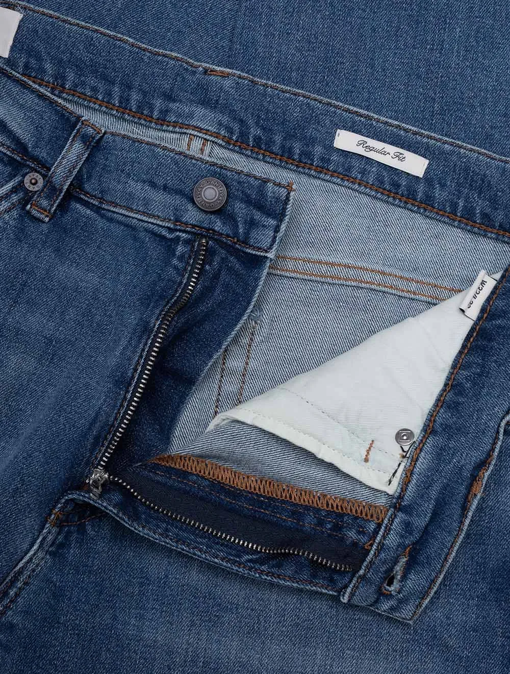 Regular Fit Jeans Mid Blue Worn In