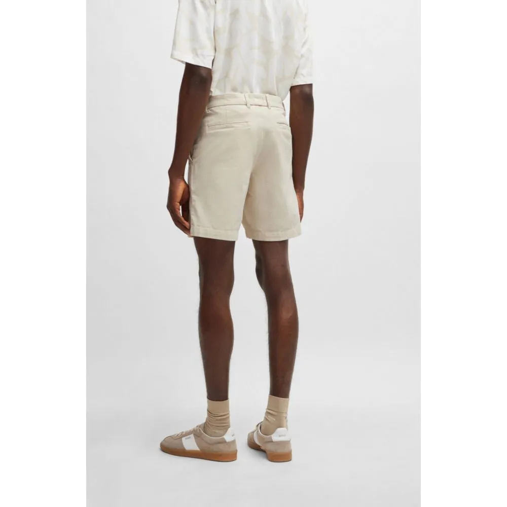 Regular-fit regular-rise shorts in stretch cotton