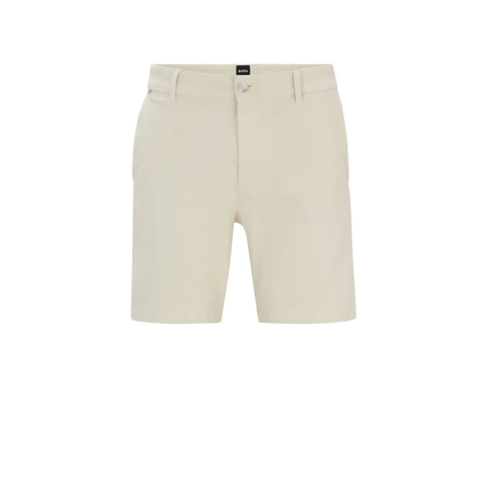 Regular-fit regular-rise shorts in stretch cotton