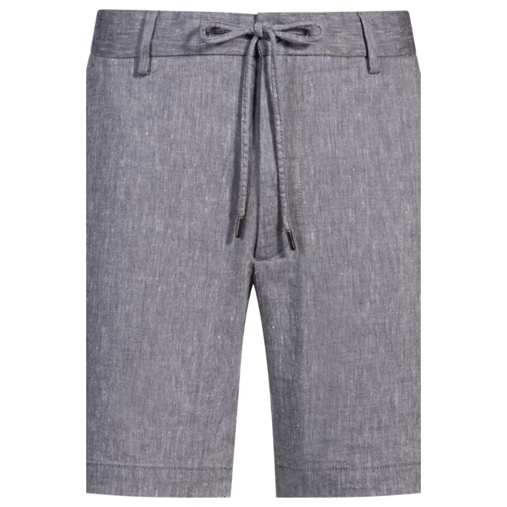 Regular-fit shorts in a linen blend with drawcord