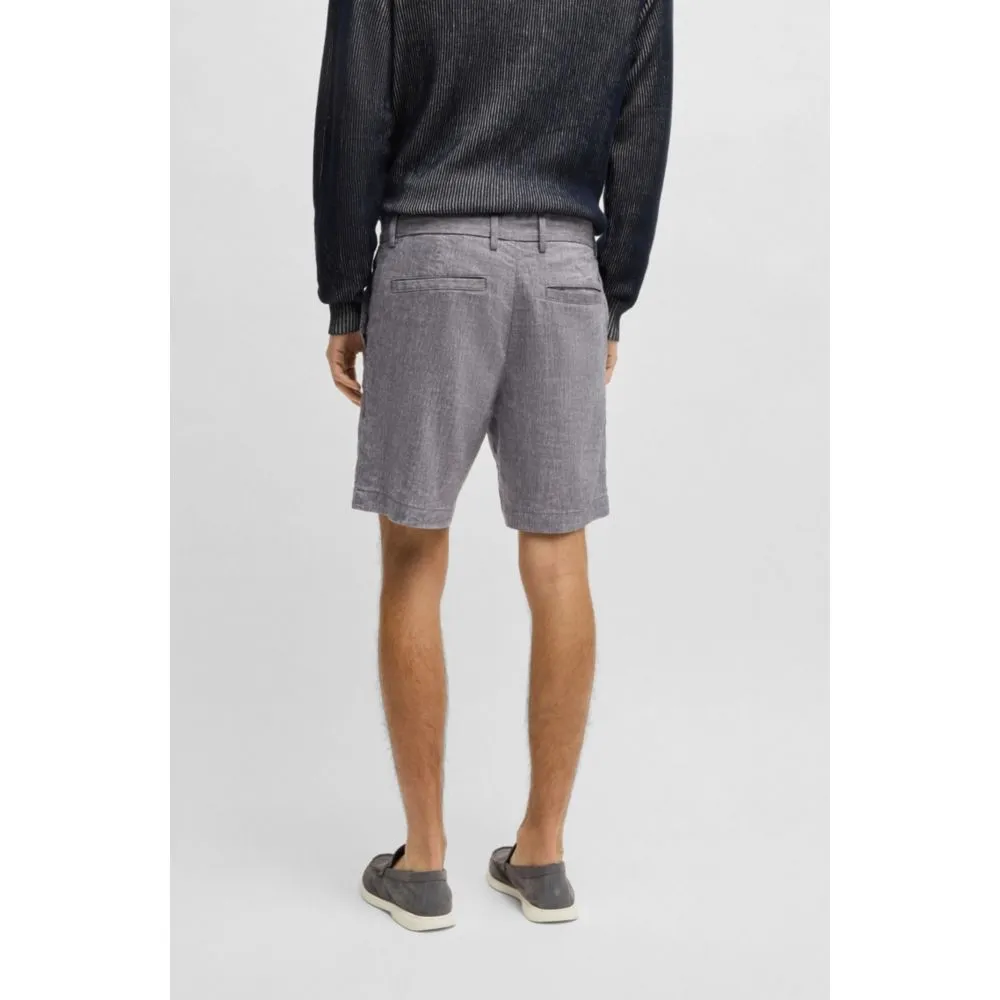 Regular-fit shorts in a linen blend with drawcord