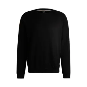 Regular-fit sweatshirt in cotton terry with contrast panels