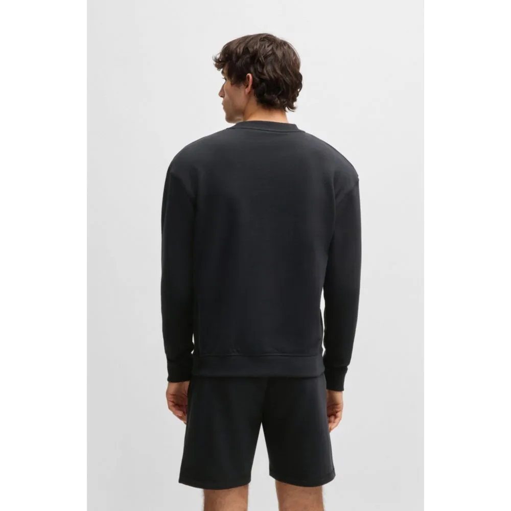 Relaxed-fit sweatshirt in cotton terry with embroidered logo