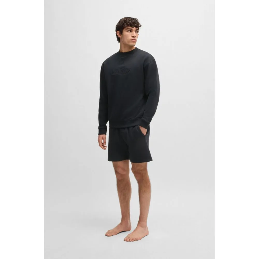 Relaxed-fit sweatshirt in cotton terry with embroidered logo