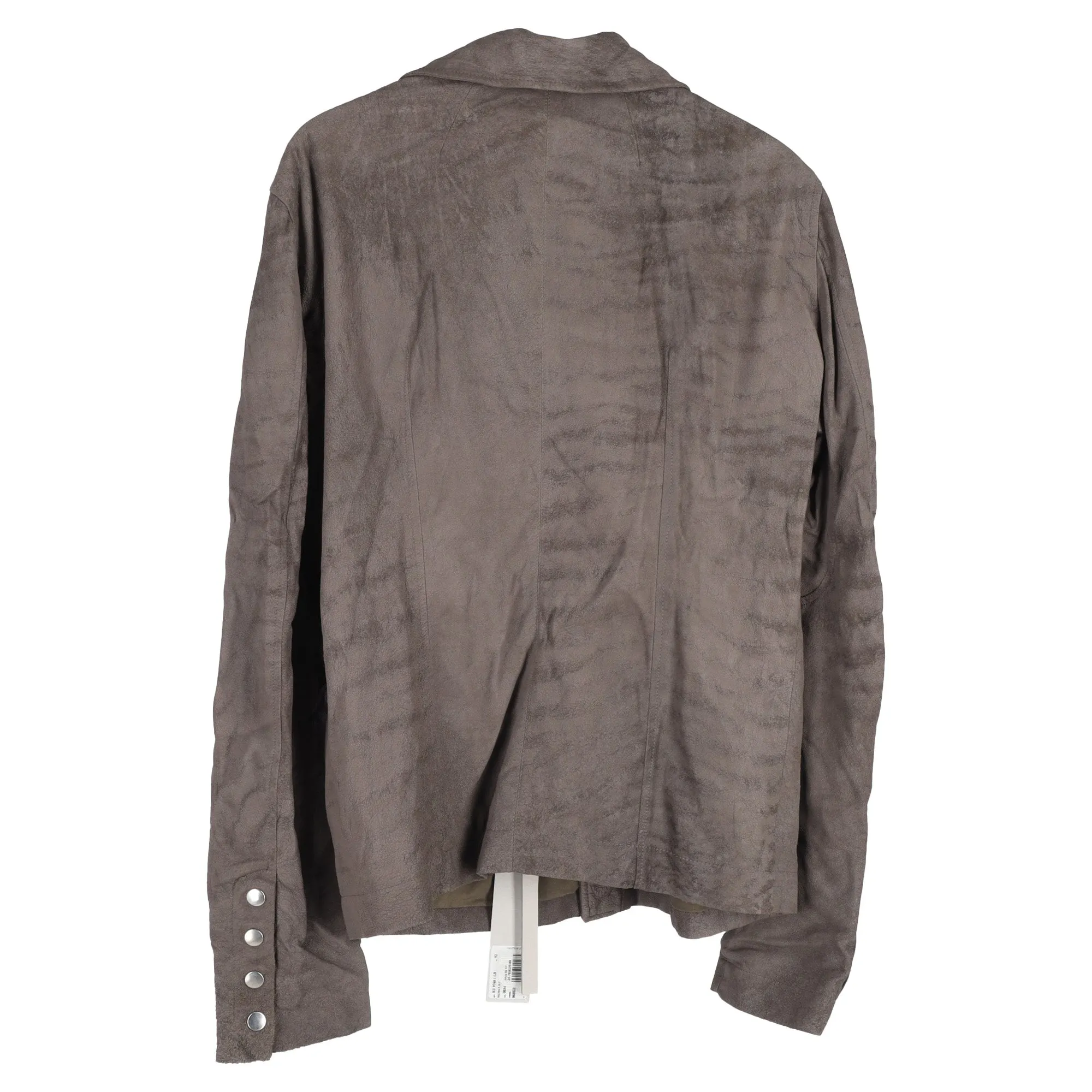 Rick Owens Bauhaus Biker Jacket in Brown Leather