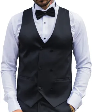 Satin Double Breasted Waistcoat