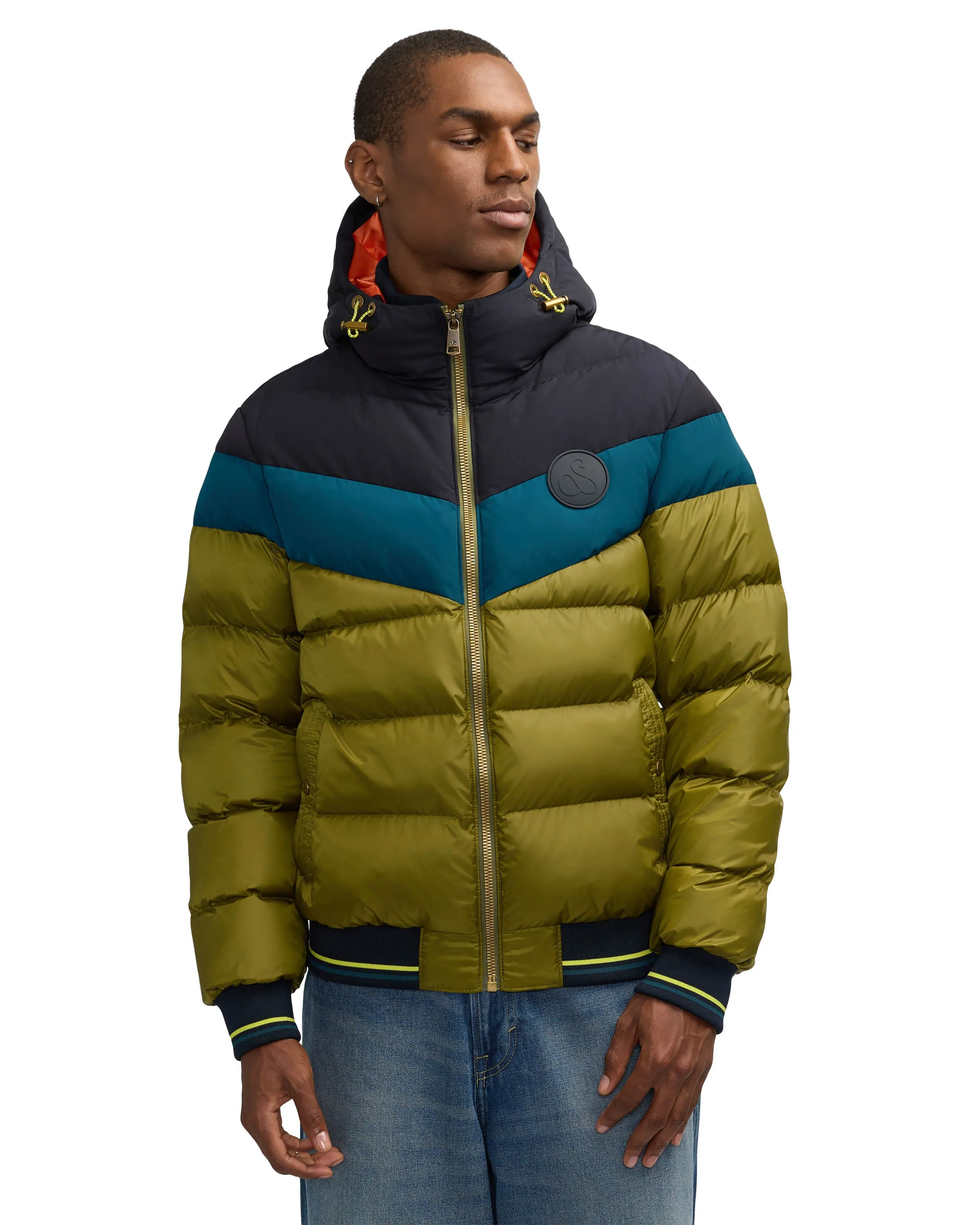 Scotch & Soda Men's Kilyo Light Weight Padded Jacket With Contrast Detail