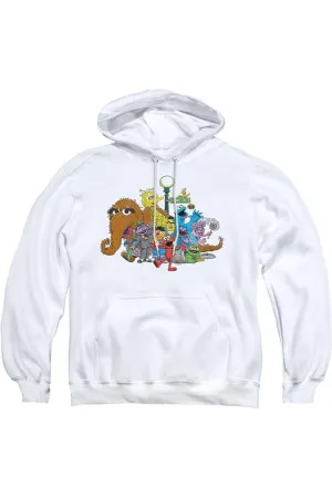 Sesame Street Group Street Light Adult Pull Over Hoodie