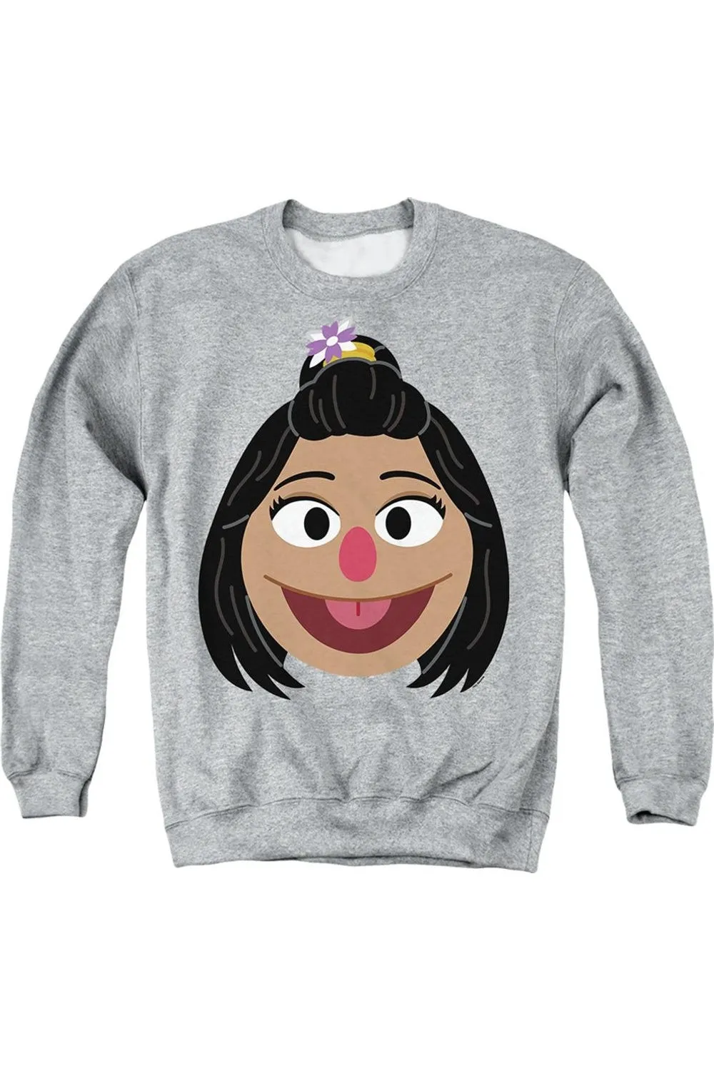 Sesame Street Ji Young Face Adult Crewneck Sweatshirt