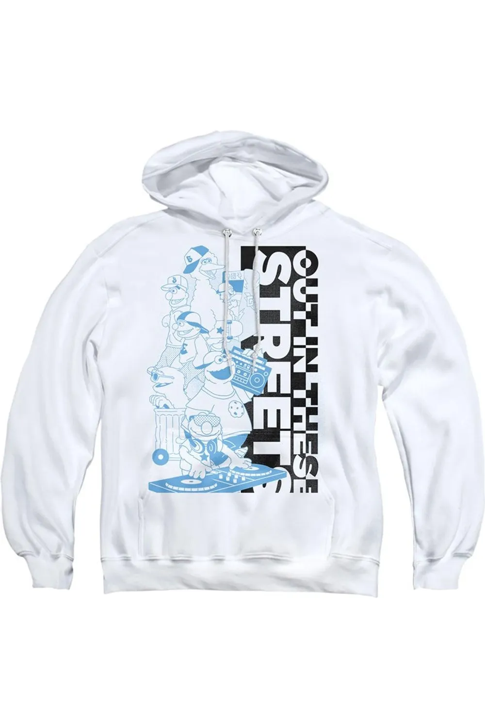Sesame Street Out In These Streets Adult Pull Over Hoodie