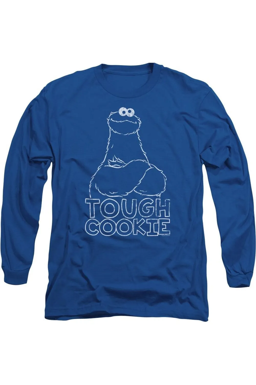 Sesame Street Touch Cookie Long Sleeve Adult Tee / T-Shirt