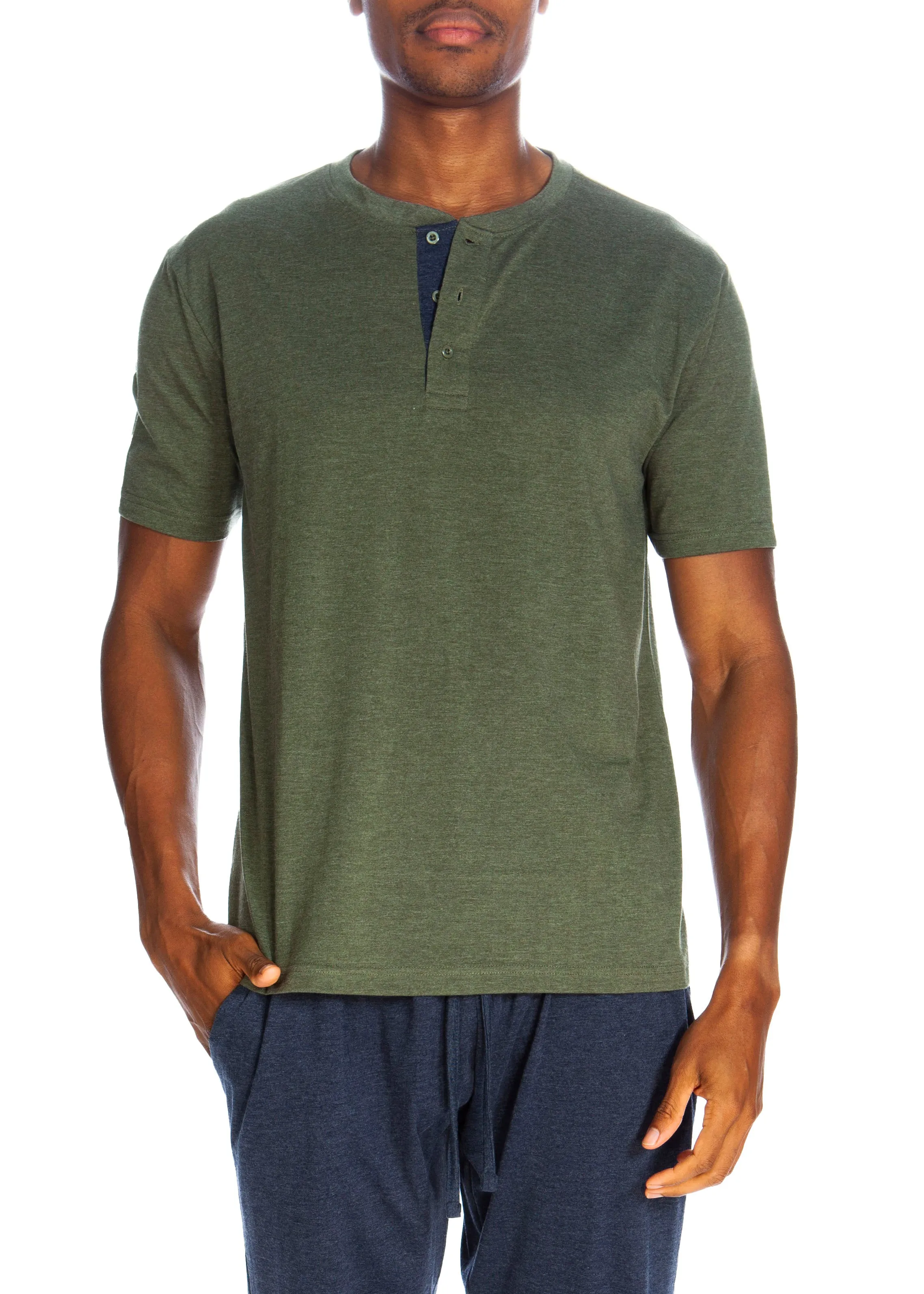 Short Sleeve 3 Button Henley