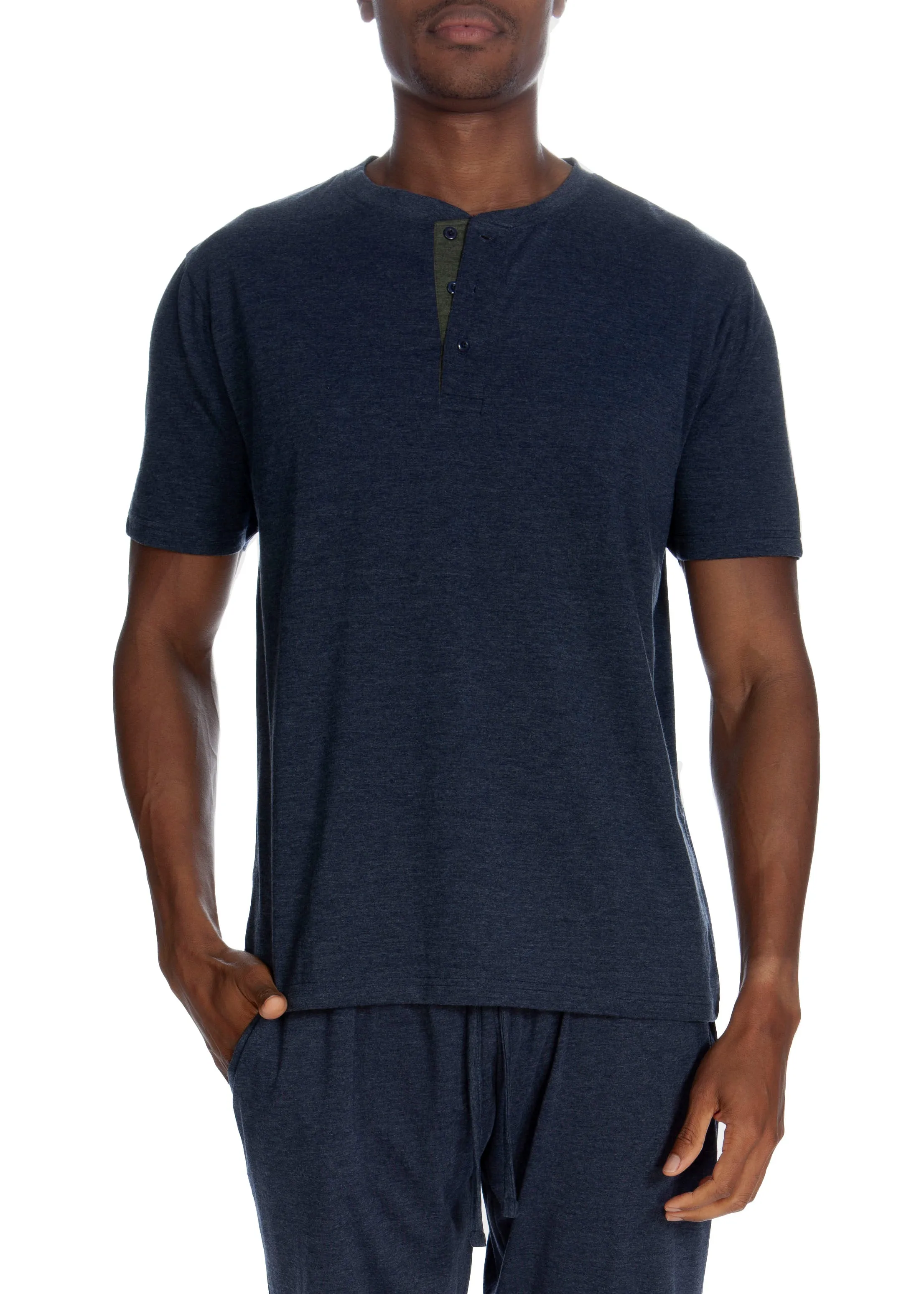 Short Sleeve 3 Button Henley
