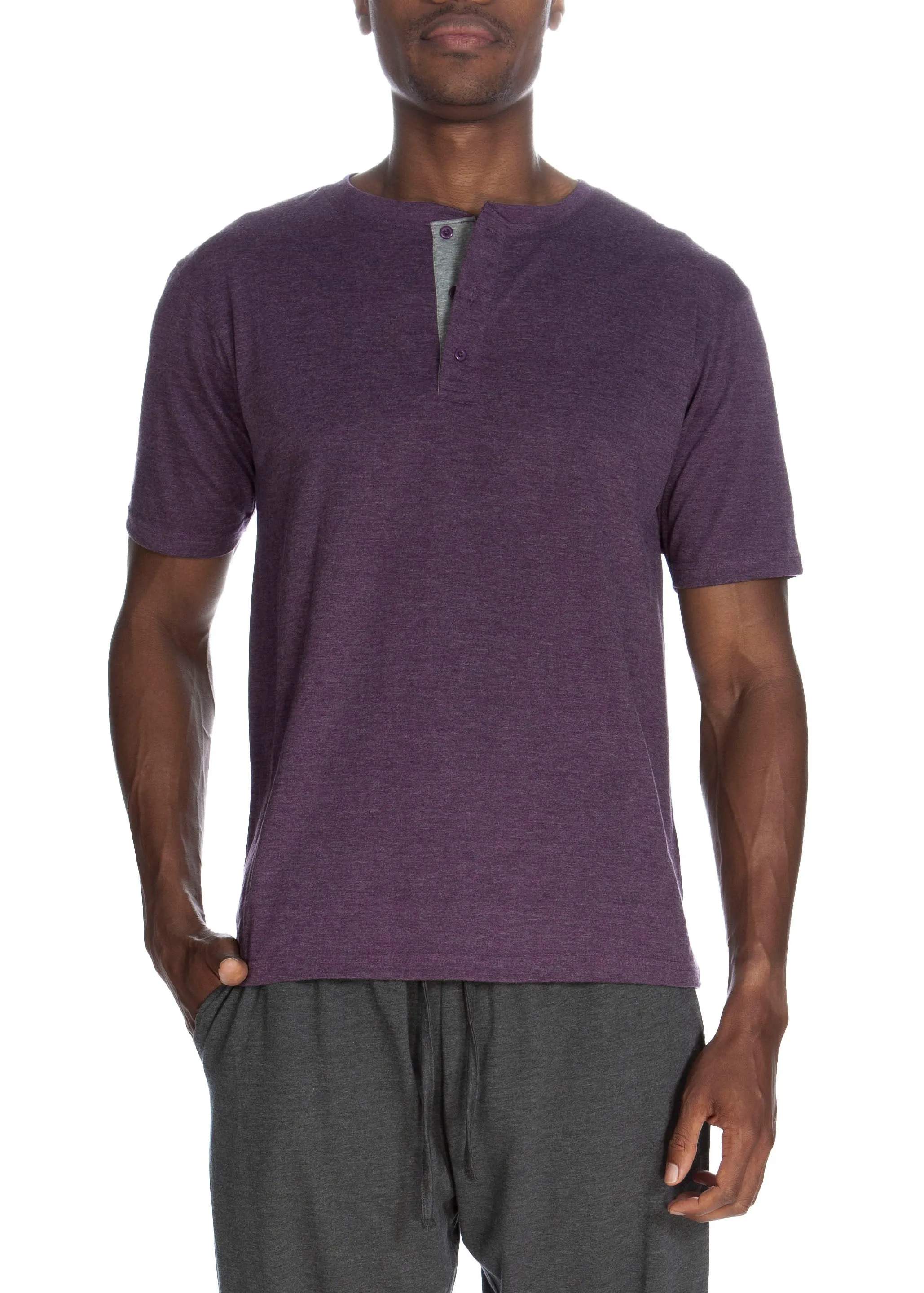 Short Sleeve 3 Button Henley