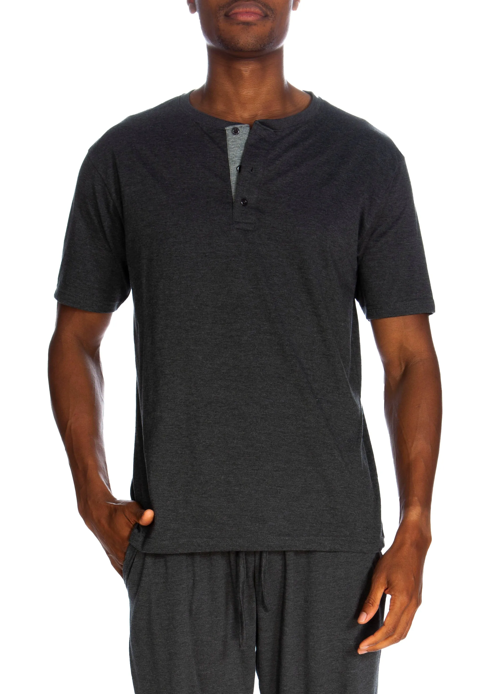 Short Sleeve 3 Button Henley